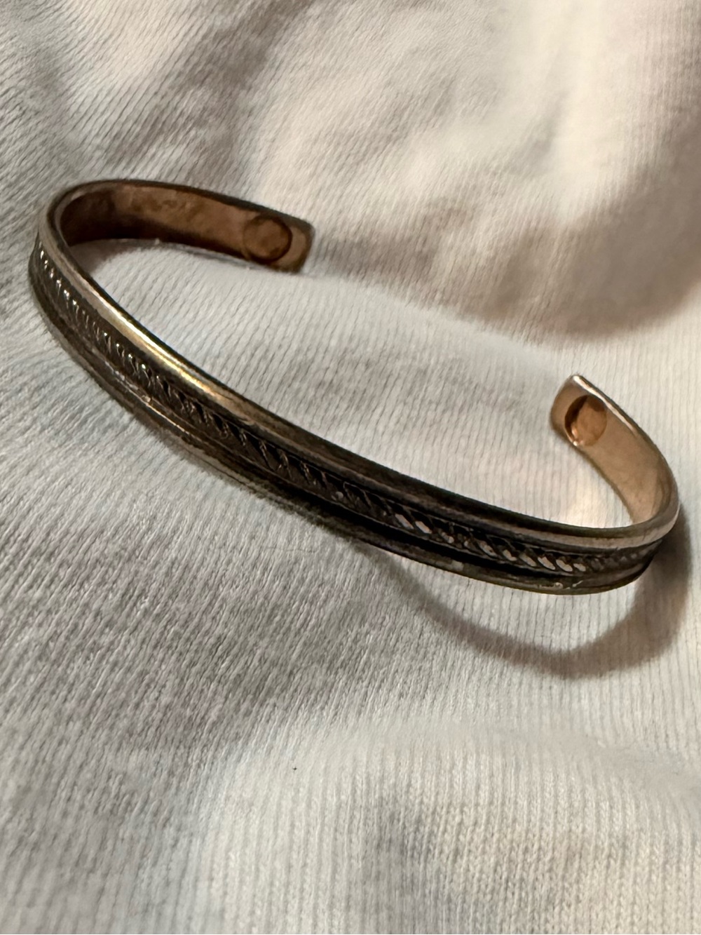 Vintage Genuine Copper Cuff Bracelet, Stamped